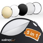 Walimex 22460 riflettore per studio fotografico Rotondo Nero, Oro, Argento, Trasparente, Bianco