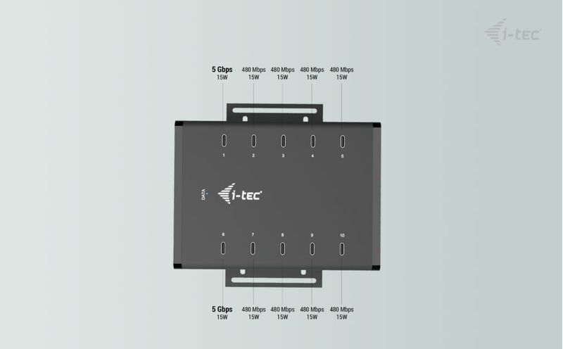 i-tec-USB-C-USB-A-Metal-Charging---data-HUB-15W-per-port-10x-USB-C