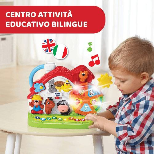 Chicco-Fattoria-Parlante-Bilingue-Italiano-Inglese-Fattoria-con-Animali-per-Bambini-con-Luci-e-Suoni-3-Modalita-di-Gioco-Gioco-Educativo-Elettronico---Giochi-Bambini-1-4-Anni