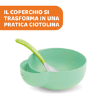 Chicco-Portapappa-Termico-In-Acciaio-Inox-Con-Due-Contenitori-Contenitore-Per-Alimenti-E-Bevande-Per-bambini-0-mesi--‎Verde-‎13-x-13-x-23-cm