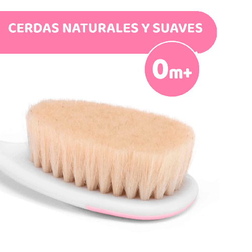 Chicco-Set-Spazzola-e-Pettine-Capelli-per-Bambini-Spazzola-Neonati-con-Morbide-Setole-Naturali-Pettine-con-Punte-Arrotondate-Impugnatura-Antiscivolo---Accessori-Neonato-0--Mesi-Rosa