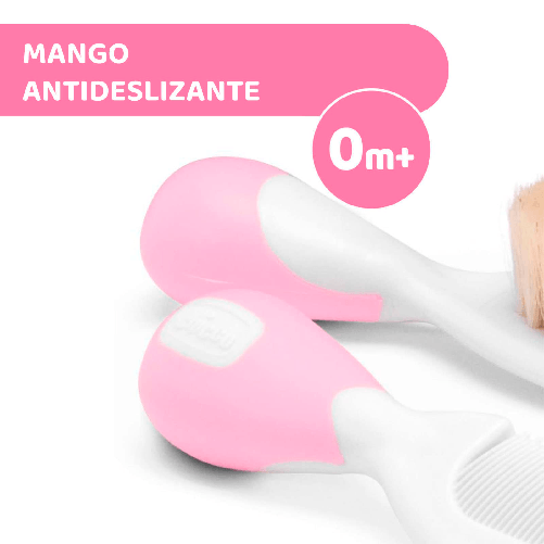 Chicco-Set-Spazzola-e-Pettine-Capelli-per-Bambini-Spazzola-Neonati-con-Morbide-Setole-Naturali-Pettine-con-Punte-Arrotondate-Impugnatura-Antiscivolo---Accessori-Neonato-0--Mesi-Rosa