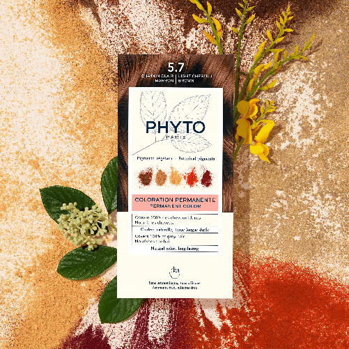 Phyto-Phytocolor-5.7-Castano-Chiaro-Tabacco-Colorazione-Permanente-Senza-Ammoniaca-Copertura-Capelli-Bianchi