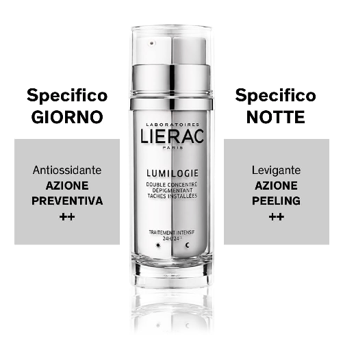 Lierac-Lumilogie-Doppio-Concentrato-Viso-Giorno-e-Notte-Anti-Macchie-per-Tutti-i-Tipi-di-Pelle-Formato-da-30-ml