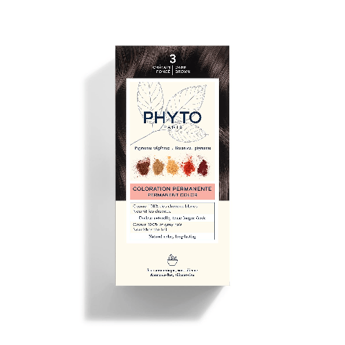 Phyto-Phytocolor-3-Castano-Scuro-Colorazione-Permanente-Senza-Ammoniaca-Copertura-Capelli-Bianchi