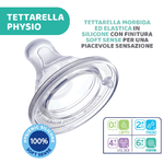 Chicco-Tettarella-Physio-Tettarella-Flusso-Veloce-per-i-Bambini-Piu-Grandi-in-Silicone-Soft-Sense-Compatibile-con-Biberon-Perfect-5-Benessere-e-Original-Touch-Trasparente-4--Mesi-2-Pezzi
