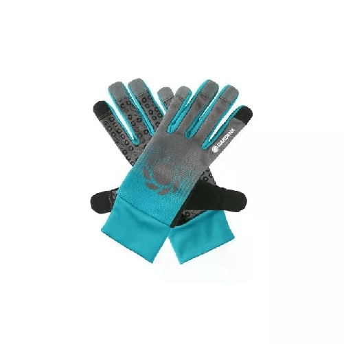 Gardena-11502-20-Guanto-protettivo-Guanti-da-giardinaggio-Nero-Blu-Grigio-Cotone-Elastan-Nylon-Poliestere-Poliuretano