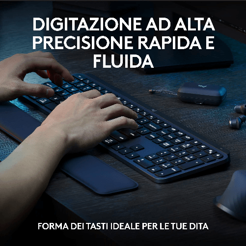 Logitech-MX-Keys-S-Combo---Tastiera-e-Mouse-Wireless-con-Palm-Rest-illuminazione-personalizzabile-Scorrimento-veloce-Bluetooth-USB-C-Windows-Linux-Chrome-Mac-Grigio