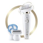 Braun Silk-épil 9 81688637 epilatore 40 pinzette Bianco, Oro