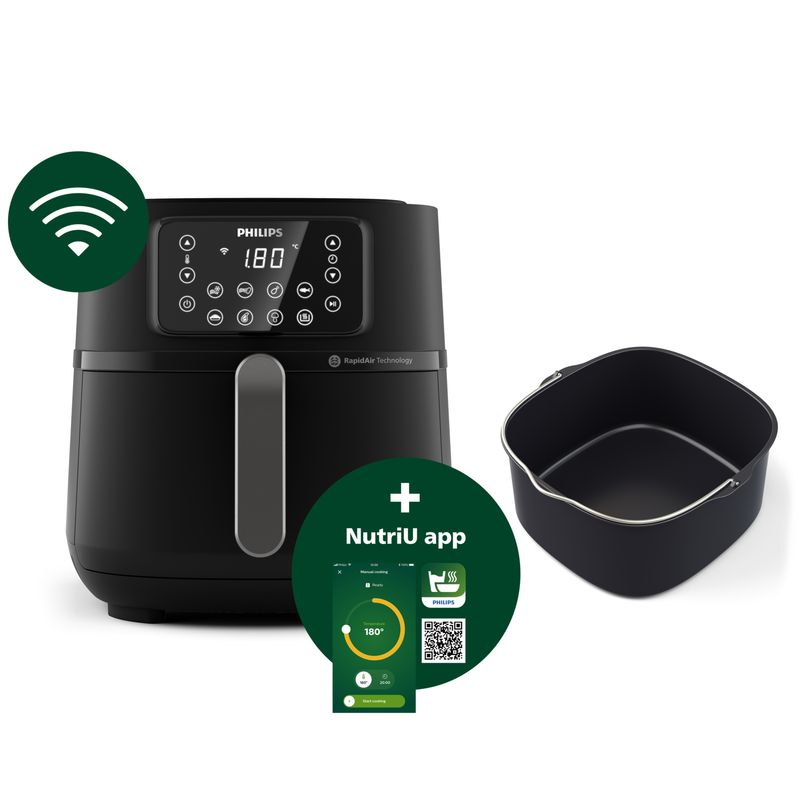 Philips-5000-series-Airfryer-7-2L-Friggitrice-ad-aria-16-in-1-App-per-ricette--accessorio-teglia-HD9285-93