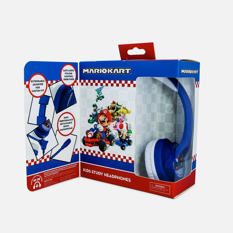 OTL-Technologies-Super-Mario-Nintendo-Mariokart-Auricolare-Cablato-A-Padiglione-Giocare-Blu-Bianco