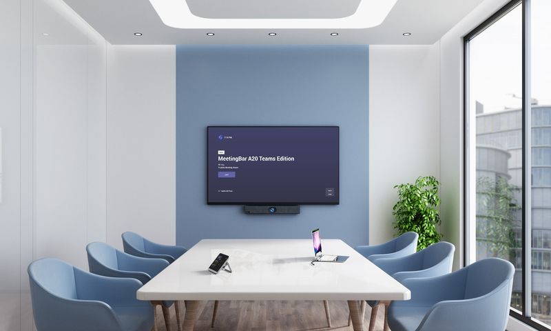 Yealink-MeetingBar-A20--VCR20-Remote-Control-Sistema-di-Conferenza-20-MP-Collegamento-Ethernet-LAN-Barra-di-Collaborazione-video