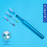 Curaprox UHS 475 - Spazzole interdentali professionali in acciaio, colore: Blu