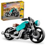 LEGO-Creator-31135-Motocicletta-Vintage-Set-3-in-1-con-Moto-Giocattolo-Road-Bike-e-Dragster-Giochi-Creativi-per-Bambini