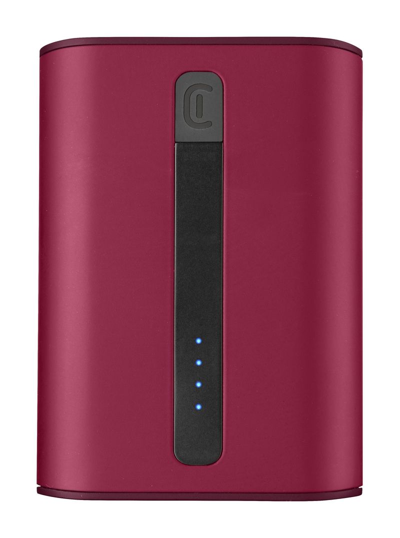 Cellularline-Power-Bank-THUNDER-10000-Caricabatterie-portatile-extra-compatto-Rosso