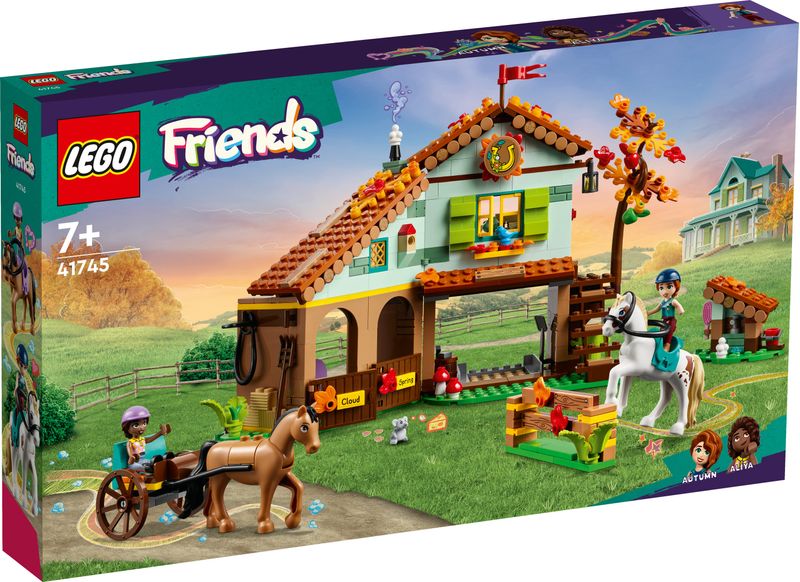 LEGO-Friends-41745-La-Scuderia-di-Autumn-2-Cavalli-Giocattolo-Carrozza-e-Accessori-Fattoria-con-Animali-Regalo-per-Bambini