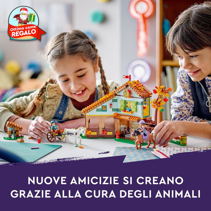 LEGO-Friends-41745-La-Scuderia-di-Autumn-2-Cavalli-Giocattolo-Carrozza-e-Accessori-Fattoria-con-Animali-Regalo-per-Bambini