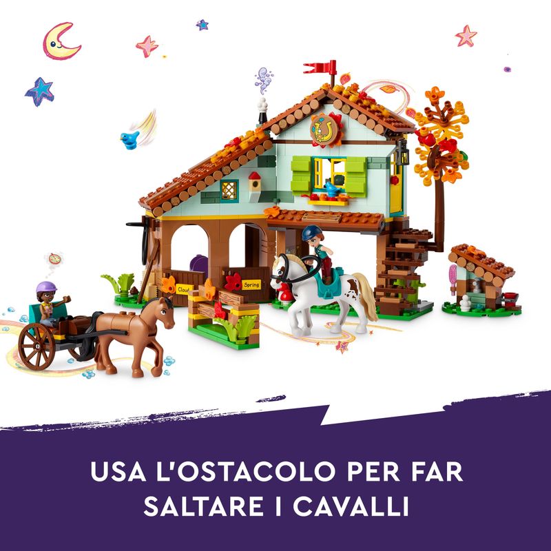 LEGO-Friends-41745-La-Scuderia-di-Autumn-2-Cavalli-Giocattolo-Carrozza-e-Accessori-Fattoria-con-Animali-Regalo-per-Bambini