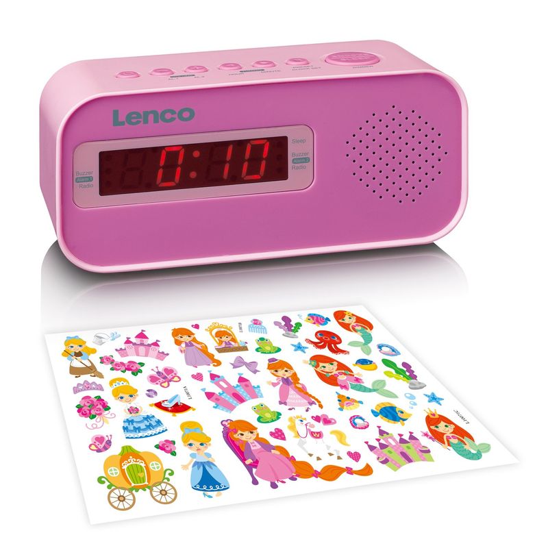 Lenco-CR-205-Sveglia-digitale-Rosa