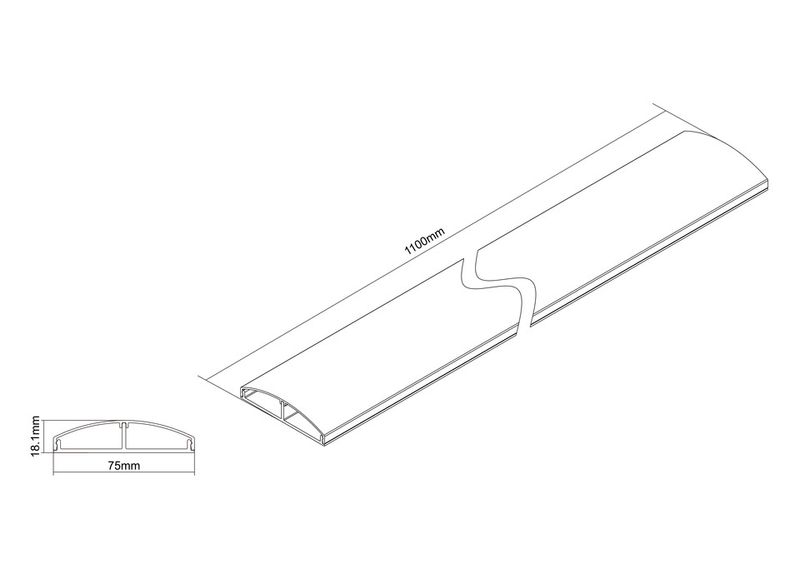 Multibrackets-3831-cavo-proiettore-Gestione-cavo-Metallico