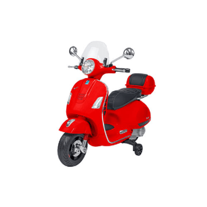 Globo E-Spidko Vespa GTS Super Sport a batteria 12V, colore rosso, mis. 102 x 75 x 51 cm, accensione con effetti sonori