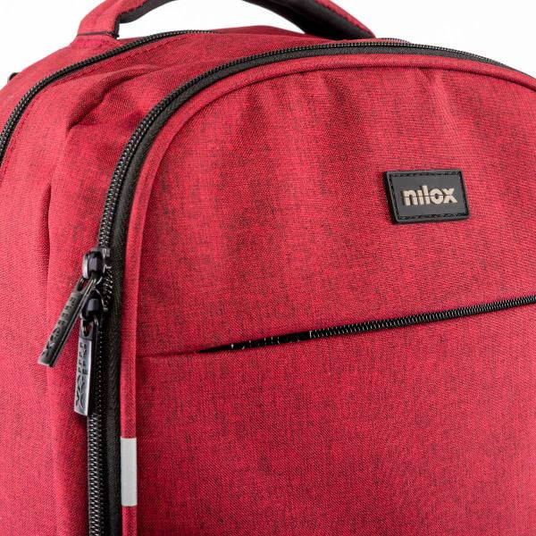 Nilox-NXBK042-zaino-Zaino-casual-Rosso-Poliestere