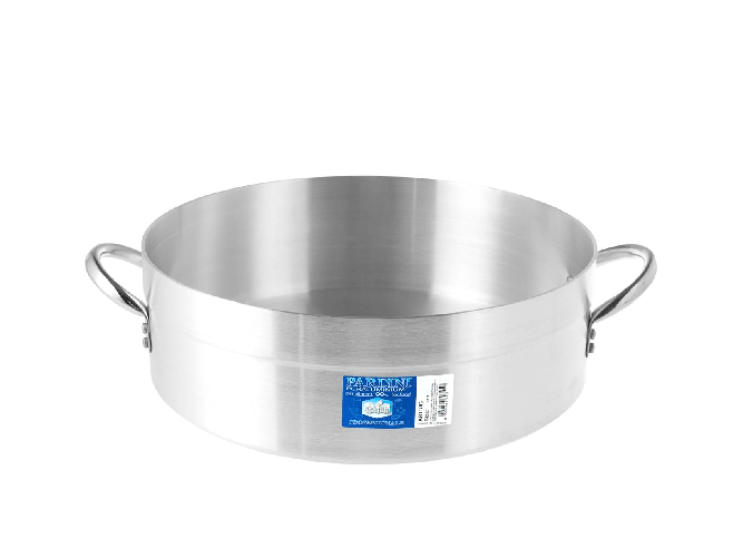 Casseruola  Pardini in alluminio bassa  Albergo 2 manici  38 cm.