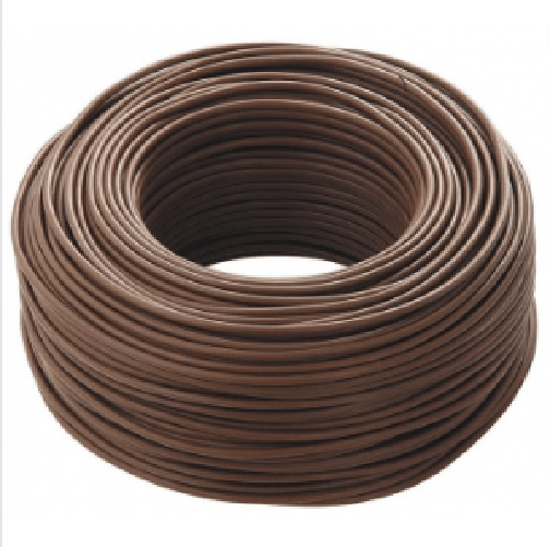 Cavo elettrico gommato marrone bipolare fs18or18 2 fili *** lunghezza metri 100, sezione conduttore 2x1mmq, confezione 1