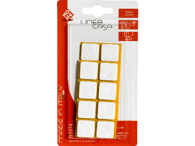 Carta 16 Feltrini Adesivi 20x20 97 Bianco Home