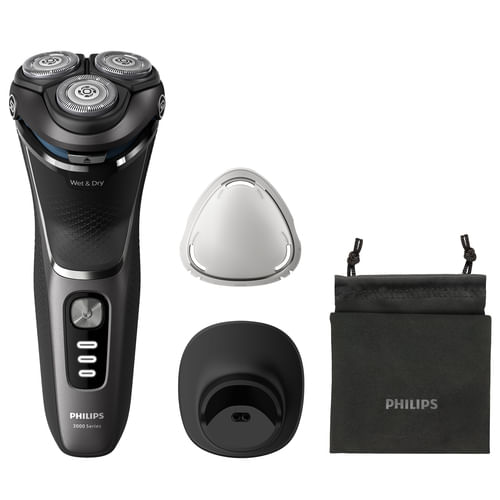 Philips Rasoio barba Philips S3343 13 SERIE 3000 SkinProtect Nero e Grigio