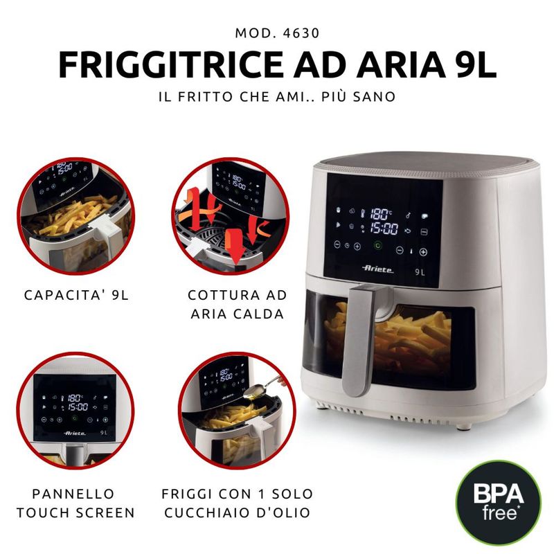 Friggitrice-Ariete-00C463003AR0-Air-fryer-Bianco-Bianco