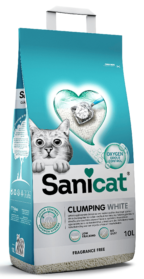 Lettiera 8 Lt. Sanicat Clumping Agglomerante White S/P