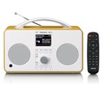 Lenco PIR-645WH radio Portatile Digitale Bianco, Legno