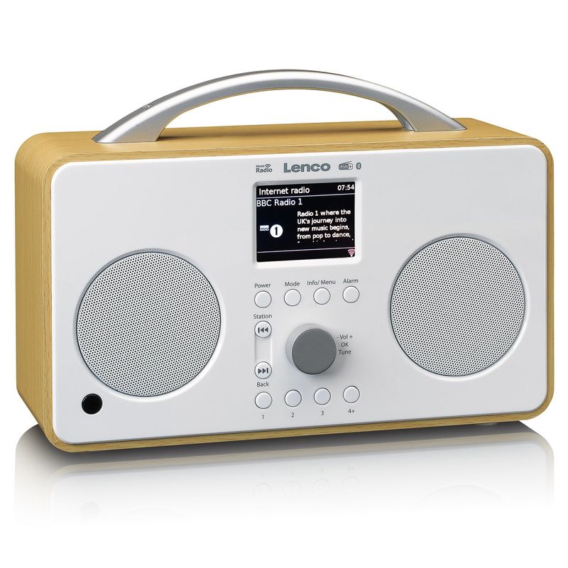 Lenco-PIR-645WH-radio-Portatile-Digitale-Bianco-Legno