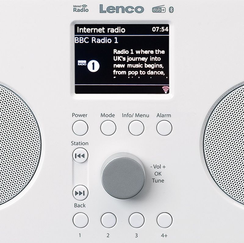 Lenco-PIR-645WH-radio-Portatile-Digitale-Bianco-Legno