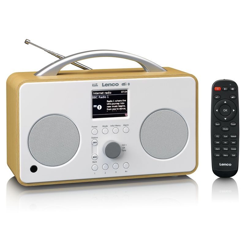 Lenco-PIR-645WH-radio-Portatile-Digitale-Bianco-Legno