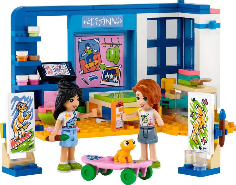 LEGO-41739-Friends-La-Cameretta-Di-Liann-Camera-Da-Letto-A-Tema-Artistico-Con-Personaggi-2023-Autumn-E-Geco-Domestico-Giochi-Per-Bambine-E-Bambini-Piccola-Idea-Regalo-Multicolore