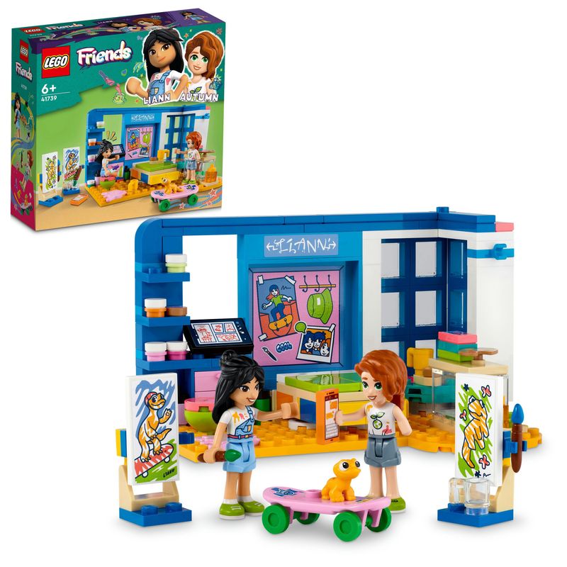 LEGO-41739-Friends-La-Cameretta-Di-Liann-Camera-Da-Letto-A-Tema-Artistico-Con-Personaggi-2023-Autumn-E-Geco-Domestico-Giochi-Per-Bambine-E-Bambini-Piccola-Idea-Regalo-Multicolore