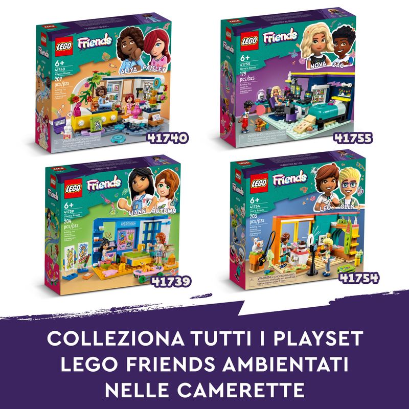 LEGO-41739-Friends-La-Cameretta-Di-Liann-Camera-Da-Letto-A-Tema-Artistico-Con-Personaggi-2023-Autumn-E-Geco-Domestico-Giochi-Per-Bambine-E-Bambini-Piccola-Idea-Regalo-Multicolore