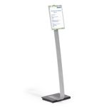 Durable INFO SIGN Stand informativo A4 Acrilico, Alluminio Argento