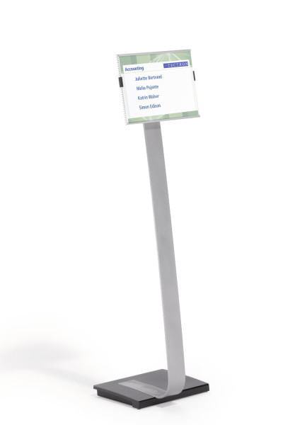 Durable-INFO-SIGN-Stand-informativo-A4-Acrilico-Alluminio-Argento