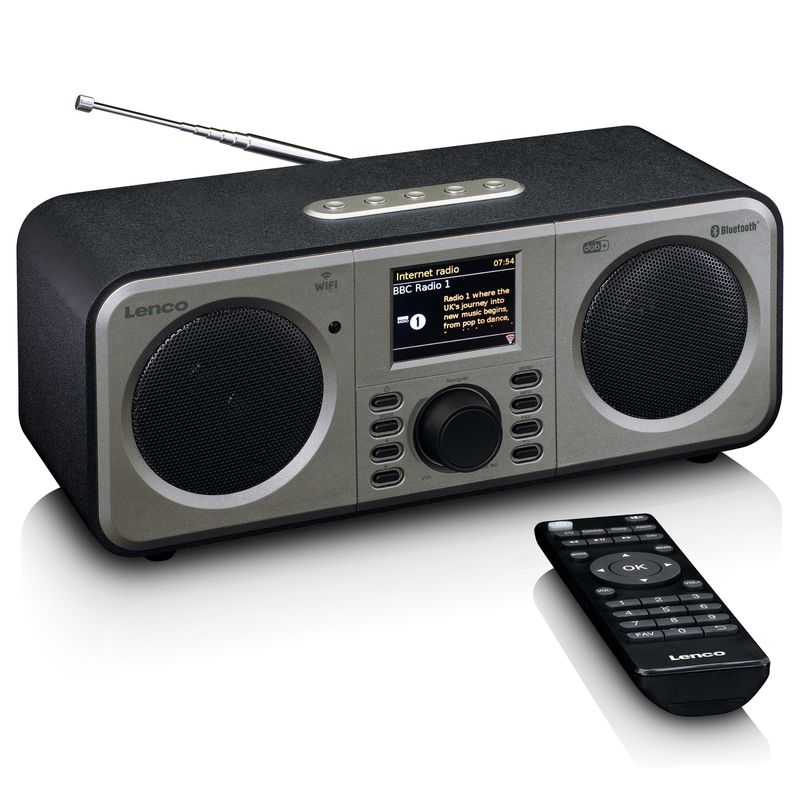 Lenco-DIR-141BK-radio-Internet-Nero-Argento