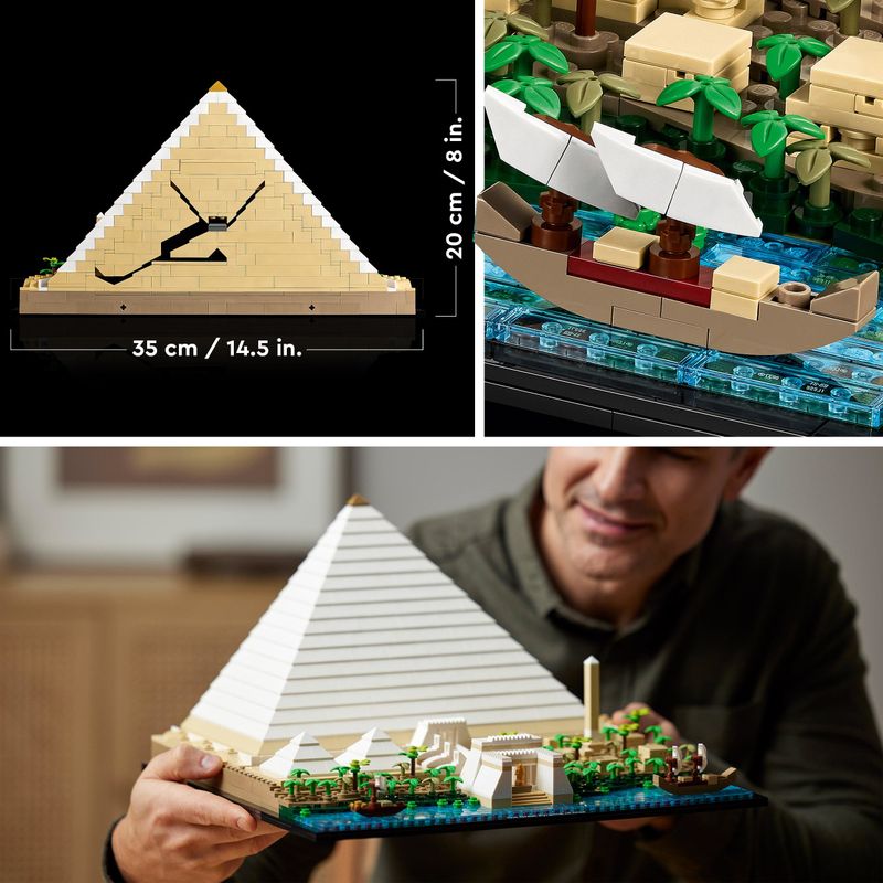 LEGO-Architecture-21058-La-Grande-Piramide-di-Giza-Set-da-Collezione-per-Adulti-Hobby-Creativi-Decorazione-per-la-Casa