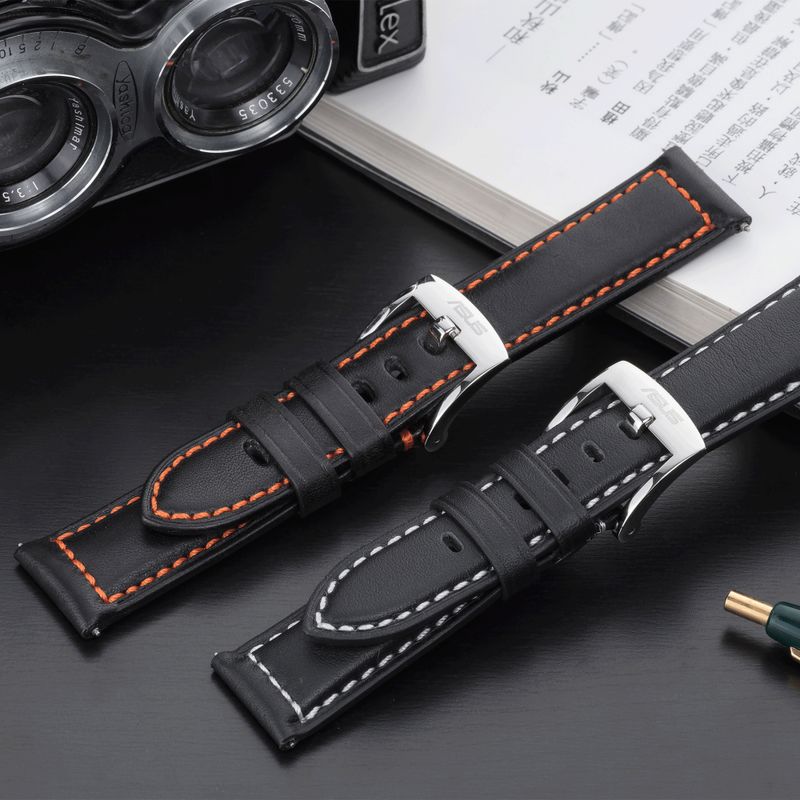 ASUS-VivoWatch-Strap--HC-S01--Cinghia-Nero-Arancione-Pelle