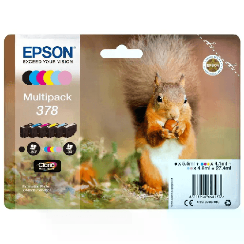 Epson-Squirrel-Multipack-6-colours-378-Claria-Photo-HD-Ink