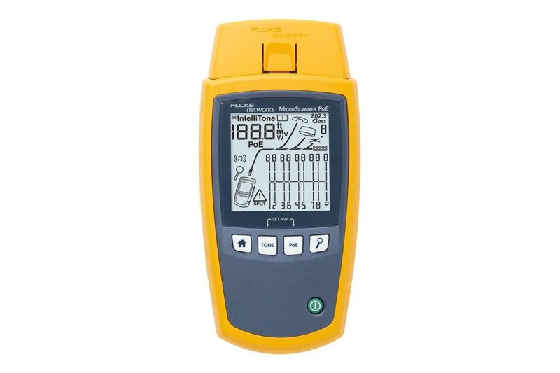 Fluke-MicroScanner-PoE-Tester-PoE-Blu-Giallo