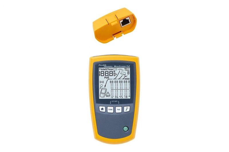 Fluke-MicroScanner-PoE-Tester-PoE-Blu-Giallo