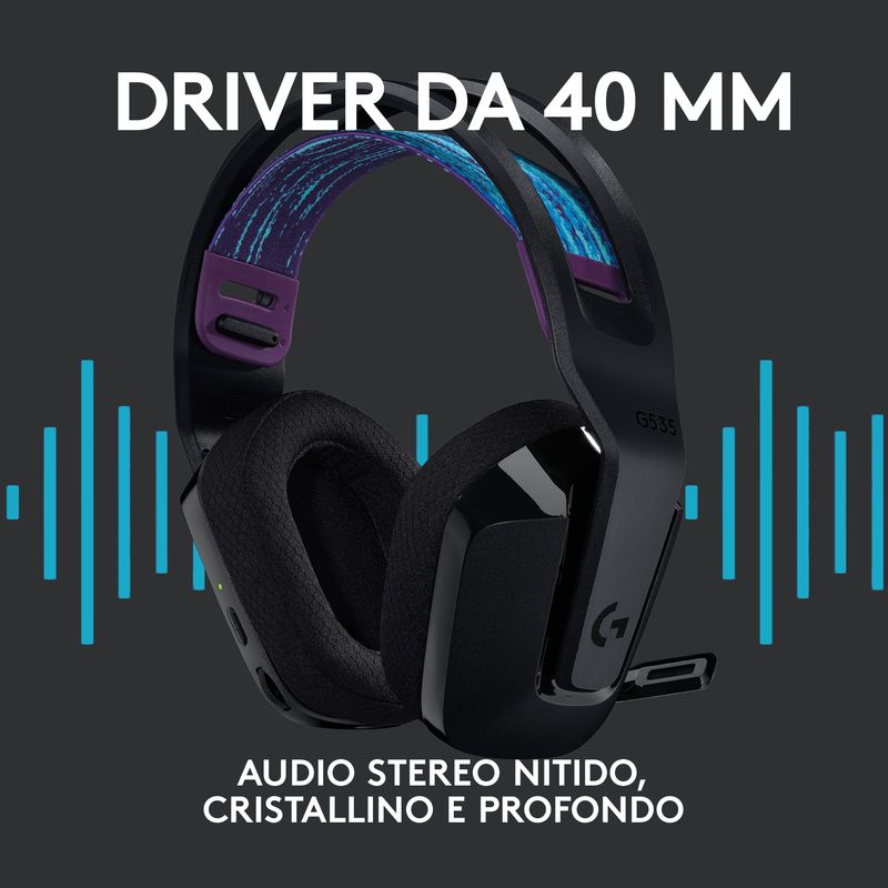 Logitech-G-G535-Auricolare-Wireless-A-Padiglione-Giocare-Nero