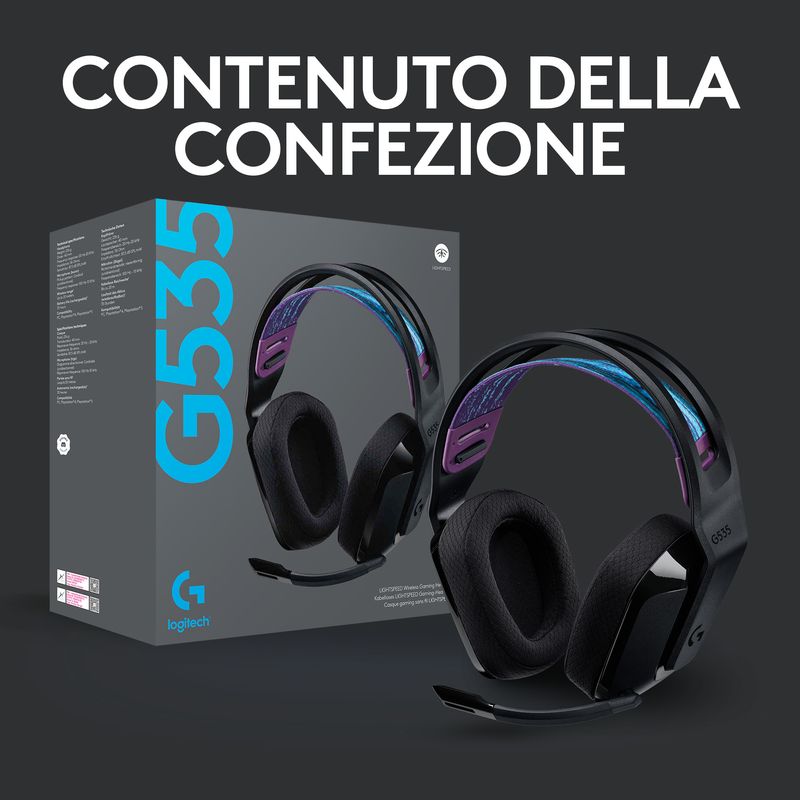 Logitech-G-G535-Auricolare-Wireless-A-Padiglione-Giocare-Nero