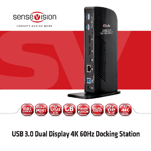 Docking-Station-Club-3D-CSV-1460-USB-3.0-Dual-Display-4K-60Hz